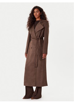 Bardot Trencz Kira Vegan Suede 57053JB4 Brązowy Regular Fit ze sklepu MODIVO w kategorii Płaszcze damskie - zdjęcie 186031556