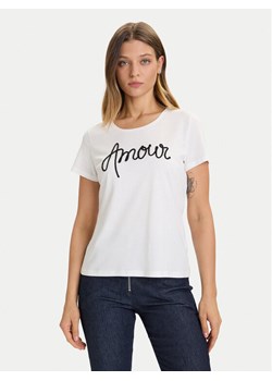 Morgan T-Shirt 252-DMIO Biały Slim Fit ze sklepu MODIVO w kategorii Bluzki damskie - zdjęcie 186031838