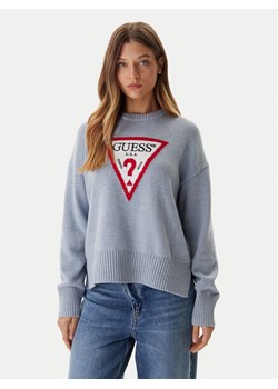 Guess Jeans Sweter W4BR12 Z3HM1 Niebieski Relaxed Fit ze sklepu MODIVO w kategorii Swetry damskie - zdjęcie 186031856