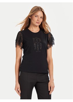 Fracomina T-Shirt FR25WT3059J401G1 Czarny Regular Fit ze sklepu MODIVO w kategorii Bluzki damskie - zdjęcie 186032005