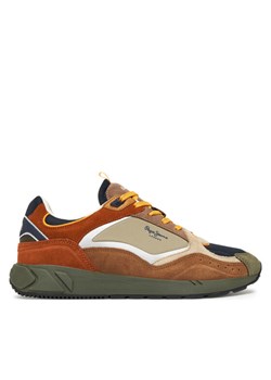 Pepe Jeans Sneakersy Marlon Sports M PMS600002 Brązowy ze sklepu MODIVO w kategorii Buty sportowe męskie - zdjęcie 186032009