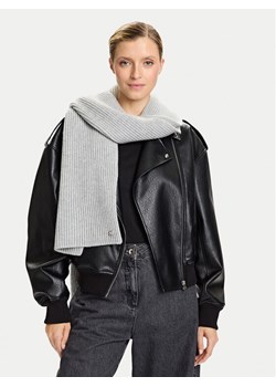 Calvin Klein Szalik Ck Metal Wool Rib Scarf LV04D8056G Szary ze sklepu MODIVO w kategorii Szaliki męskie - zdjęcie 186032388