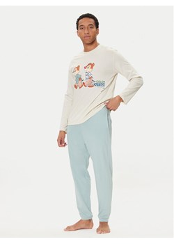United Colors Of Benetton Piżama 30964P02Y Beżowy Regular Fit ze sklepu MODIVO w kategorii Piżamy męskie - zdjęcie 186032515