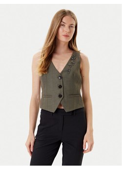 Marella Kamizelka garniturowa Cantico 2523156031 Khaki Slim Fit ze sklepu MODIVO w kategorii Kamizelki damskie - zdjęcie 186032618