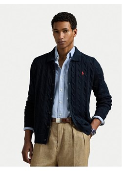 Polo Ralph Lauren Kardigan 710979114002 Granatowy Regular Fit ze sklepu MODIVO w kategorii Swetry męskie - zdjęcie 186032645