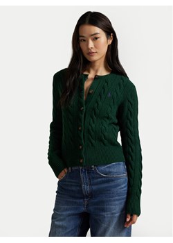 Polo Ralph Lauren Kardigan 211972104008 Zielony Slim Fit ze sklepu MODIVO w kategorii Swetry damskie - zdjęcie 186032728