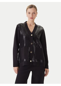LOLA CASADEMUNT Kardigan LF2511011 Czarny Regular Fit ze sklepu MODIVO w kategorii Swetry damskie - zdjęcie 186032858