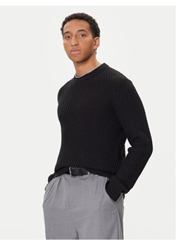 HUGO Sweter Syer 50546995 Czarny Regular Fit ze sklepu MODIVO w kategorii Swetry męskie - zdjęcie 186032919