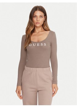 Guess Body O5RM08 KBBU1 Beżowy Regular Fit ze sklepu MODIVO w kategorii Bluzki damskie - zdjęcie 186032969