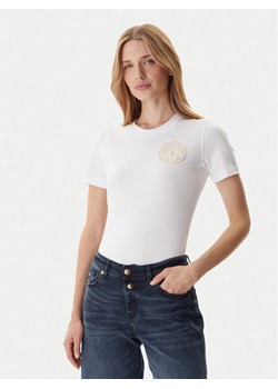 Versace Jeans Couture T-Shirt 79HAHT01 CJ03T Biały Regular Fit ze sklepu MODIVO w kategorii Bluzki damskie - zdjęcie 186033078