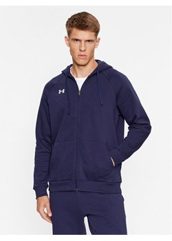 Under Armour Bluza Ua Rival Fleece Fz Hoodie 1379767 Granatowy Loose Fit ze sklepu MODIVO w kategorii Bluzy męskie - zdjęcie 186033117