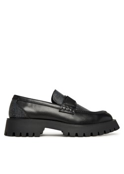 Guess Loafersy FMFZIA LEL14 Czarny ze sklepu MODIVO w kategorii Półbuty męskie - zdjęcie 186033326