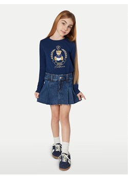 Guess Bluzka J5BI26 J1314 Granatowy Regular Fit ze sklepu MODIVO w kategorii Bluzki dziewczęce - zdjęcie 186033327