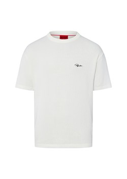 PEGADOR T-shirt z perforowanej dzianiny - Signar Mężczyźni Bawełna écru wypukły wzór tkaniny ze sklepu vangraaf w kategorii T-shirty męskie - zdjęcie 186057936