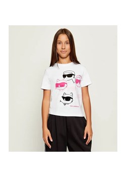 Karl Lagerfeld Kids T-shirt | Regular Fit ze sklepu Gomez Fashion Store w kategorii Bluzki dziewczęce - zdjęcie 186058096