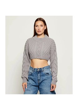 Patrizia Pepe Sweter | Cropped Fit | z dodatkiem wełny - id: PK255W000040649 - marki Patrizia Pepe - 186059316 Patrizia Pepe Sweter | Cropped Fit | z dodatkiem wełny ze sklepu Gomez Fashion Store w kategorii Swetry damskie - zdjęcie 186059316