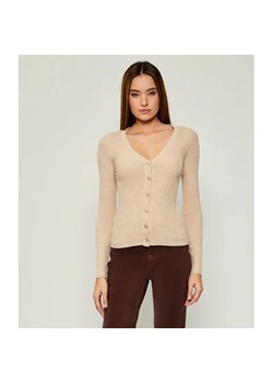 GUESS Kardigan JULIA | Slim Fit | z dodatkiem jedwabiu i kaszmiru ze sklepu Gomez Fashion Store w kategorii Swetry damskie - zdjęcie 186059466