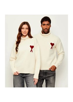 AMI Paris Wełniany golf | Relaxed fit ze sklepu Gomez Fashion Store w kategorii Swetry damskie - zdjęcie 186059505