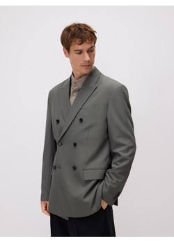 Reserved - Marynarka slim fit z domieszką wiskozy - szary ze sklepu Reserved w kategorii Marynarki męskie - zdjęcie 186070856