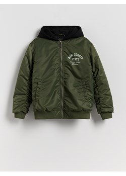 Reserved - Kurtka bomber oversize - oliwkowy ze sklepu Reserved w kategorii Kurtki chłopięce - zdjęcie 186071096