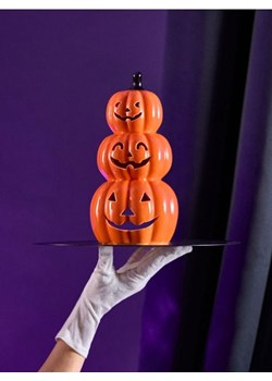 Sinsay - Świecznik z motywem halloweenowym z kształcie dyni - pomarańczowy ze sklepu Sinsay w kategorii Świeczniki - zdjęcie 186081677