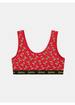 Sinsay - Top ze wzorem Grinch - czerwony ze sklepu Sinsay w kategorii Biustonosze - zdjęcie 186081739