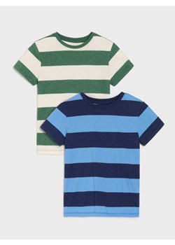 Sinsay - Koszulki w paski 2 pack - mid blue ze sklepu Sinsay w kategorii T-shirty chłopięce - zdjęcie 186081838