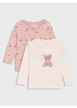 Sinsay - Koszulki z długimi rękawami 2 pack - kremowy - id: 123FT-01X - marki Sinsay - 186082017 Sinsay - Koszulki z długimi rękawami 2 pack - kremowy ze sklepu Sinsay w kategorii Kaftaniki i bluzki - zdjęcie 186082017