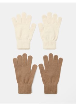 Sinsay - Rękawiczki 2 pack - kremowy ze sklepu Sinsay w kategorii Rękawiczki damskie - zdjęcie 186082036