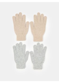 Sinsay - Rękawiczki 2 pack - beżowy ze sklepu Sinsay w kategorii Rękawiczki damskie - zdjęcie 186082037