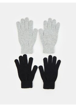 Sinsay - Rękawiczki 2 pack - szary ze sklepu Sinsay w kategorii Rękawiczki damskie - zdjęcie 186082038