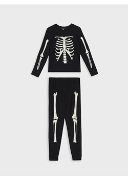 Sinsay - Bawełniana piżama dwuczęściowa z motywem halloweenowym - czarny ze sklepu Sinsay w kategorii Piżamy damskie - zdjęcie 186082096