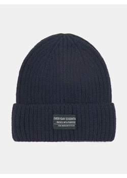 Sinsay - Prążkowana czapka beanie - granatowy ze sklepu Sinsay w kategorii Czapki zimowe męskie - zdjęcie 186082308