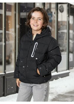 Sinsay - Kurtka puffer z kapturem - czarny - id: 456FC-99X - marki Sinsay - 186082826 Sinsay - Kurtka puffer z kapturem - czarny ze sklepu Sinsay w kategorii Kurtki chłopięce - zdjęcie 186082826