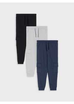 Sinsay - Spodnie slim 3 pack - granatowy ze sklepu Sinsay w kategorii Spodnie dziewczęce - zdjęcie 186082906