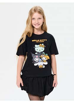 Sinsay - Bawełniana koszulka z motywem halloweenowym Hello Kitty - czarny ze sklepu Sinsay w kategorii Bluzki dziewczęce - zdjęcie 186083005