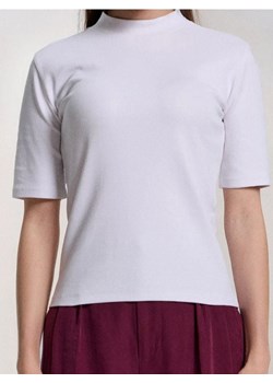 Sinsay - Bawełniana koszulka basic - biały ze sklepu Sinsay w kategorii Bluzki damskie - zdjęcie 186083009