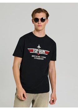 Sinsay - Koszulka z nadrukiem Top Gun - czarny ze sklepu Sinsay w kategorii T-shirty męskie - zdjęcie 186083068