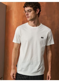 Sinsay - Koszulka z haftem - kremowy ze sklepu Sinsay w kategorii T-shirty męskie - zdjęcie 186083185