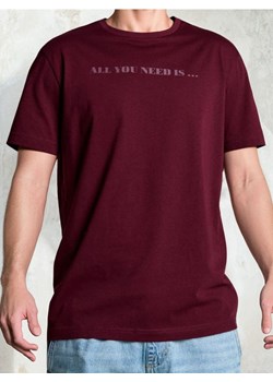 Sinsay - Bawełniana koszulka z napisem - czerwony ze sklepu Sinsay w kategorii T-shirty męskie - zdjęcie 186083198
