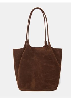 Sinsay - Torebka shopper z imitacji zamszu - brązowy ze sklepu Sinsay w kategorii Torby Shopper bag - zdjęcie 186083205