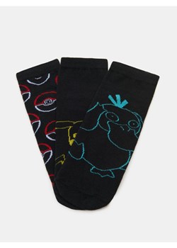 Sinsay - Skarpetki z nadrukiem 3 pack Pokemon - wielobarwny ze sklepu Sinsay w kategorii Skarpetki dziecięce - zdjęcie 186083327