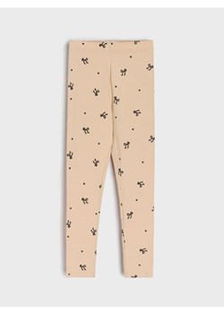 Sinsay - Legginsy ze wzorem w kokardy - beżowy ze sklepu Sinsay w kategorii Spodnie dziewczęce - zdjęcie 186083539