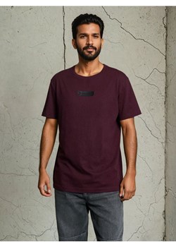 Sinsay - Bawełniana koszulka z nadrukiem - bordowy ze sklepu Sinsay w kategorii T-shirty męskie - zdjęcie 186083757