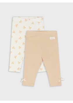 Sinsay - Legginsy ze wzorkiem 2 pack - kremowy ze sklepu Sinsay w kategorii Odzież dla niemowląt - zdjęcie 186083779
