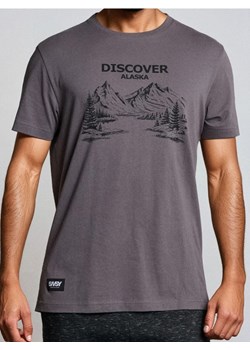 Sinsay - Bawełniana koszulka z nadrukiem - fioletowy ze sklepu Sinsay w kategorii T-shirty męskie - zdjęcie 186083799