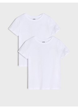 Sinsay - Bawełniana koszulka 2 pack - biały ze sklepu Sinsay w kategorii T-shirty chłopięce - zdjęcie 186083877