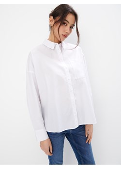 Mohito - Bawełniana koszula oversize - biały ze sklepu Mohito w kategorii Koszule damskie - zdjęcie 186084585