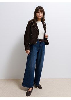 Mohito - Jeansy wide leg petite - granatowy ze sklepu Mohito w kategorii Jeansy damskie - zdjęcie 186084796