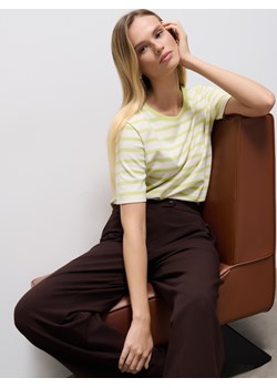 Mohito - T-shirt z merceryzowanej bawełny - zielony ze sklepu Mohito w kategorii Bluzki damskie - zdjęcie 186084928